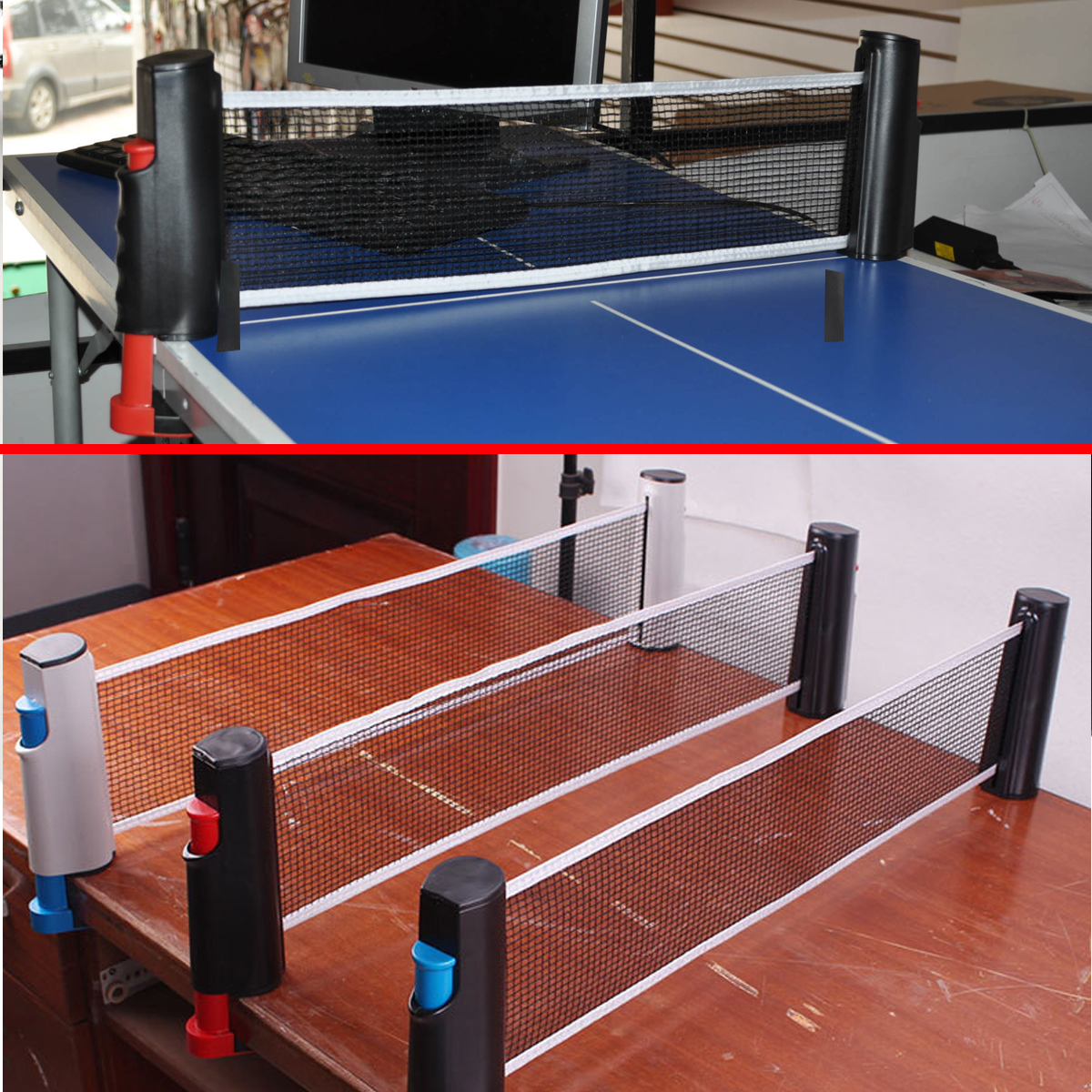 Mô tả Combo 2 Vợt Bóng Bàn Tặng Kèm 3 Quả Bóng Bàn + Kẹp Trụ Lưới Bóng Bàn Rút Gọn Nhựa ABS 1,7m Chính Hãng Amalife - 9