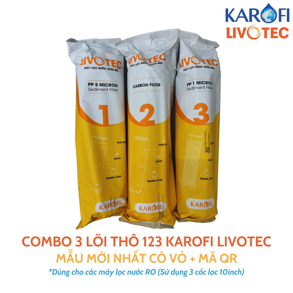 Combo 3 Lõi 123 Livotec Karofi Mẫu Mới 