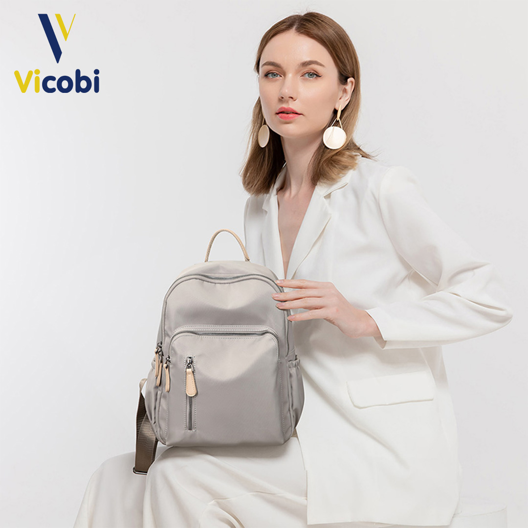 Mô tả Balo nữ vải Oxford Bally Vicobi B5, loại nhỏ gọn tiện dụng. - 1