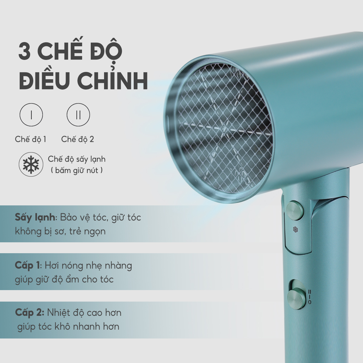 Máy sấy tóc Lebenlang LBL3033 gấp gọn