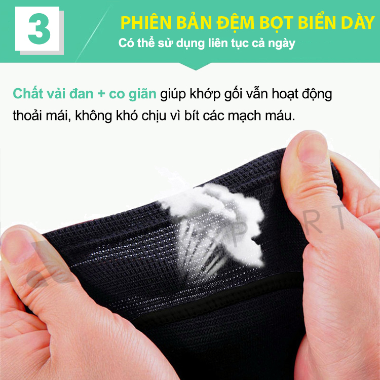 Mô tả Băng Bảo Vệ Đầu Gối MixSport Có Miếng Đệm Đầu Gối Dày Giúp Hạn Chế Chấn Thương Lên Khớp Gối DBG06 - 3
