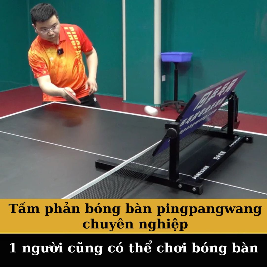 Tấm phản tập bóng bàn 8 mặt chính hãng Pingpangwang, 2 chân bánh xe kim ...
