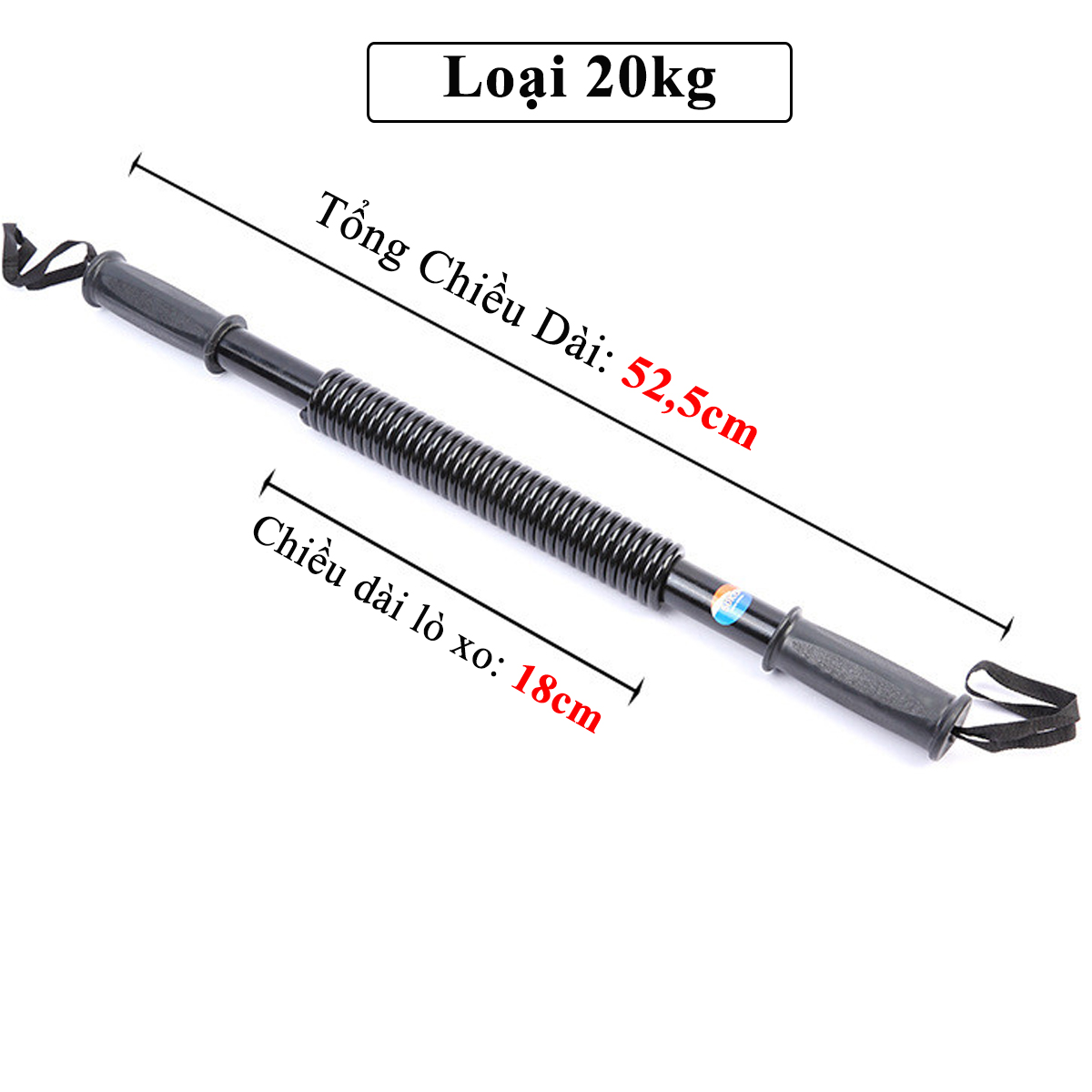 Mô tả COMBO Gậy Bẻ Lò Xo 20kg + Kìm Bóp Tay Đếm Số + Dây Nhảy Lõi Thép, Thanh Lò Xo 20kg Kháng Lực Chính Hãng Amalife - 2