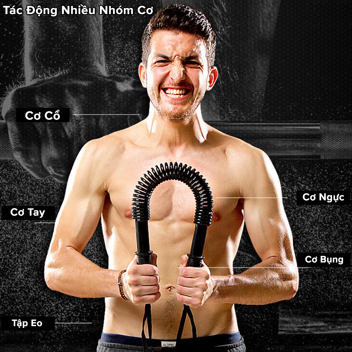 Mô tả Combo Hot Gậy Bẻ Lò Xo 60kg + Kìm Bóp Tay Đếm Số + Dây Nhảy Lõi Thép, Thanh Lò Xo 60kg Kháng Lực Chính Hãng Amalife - 6