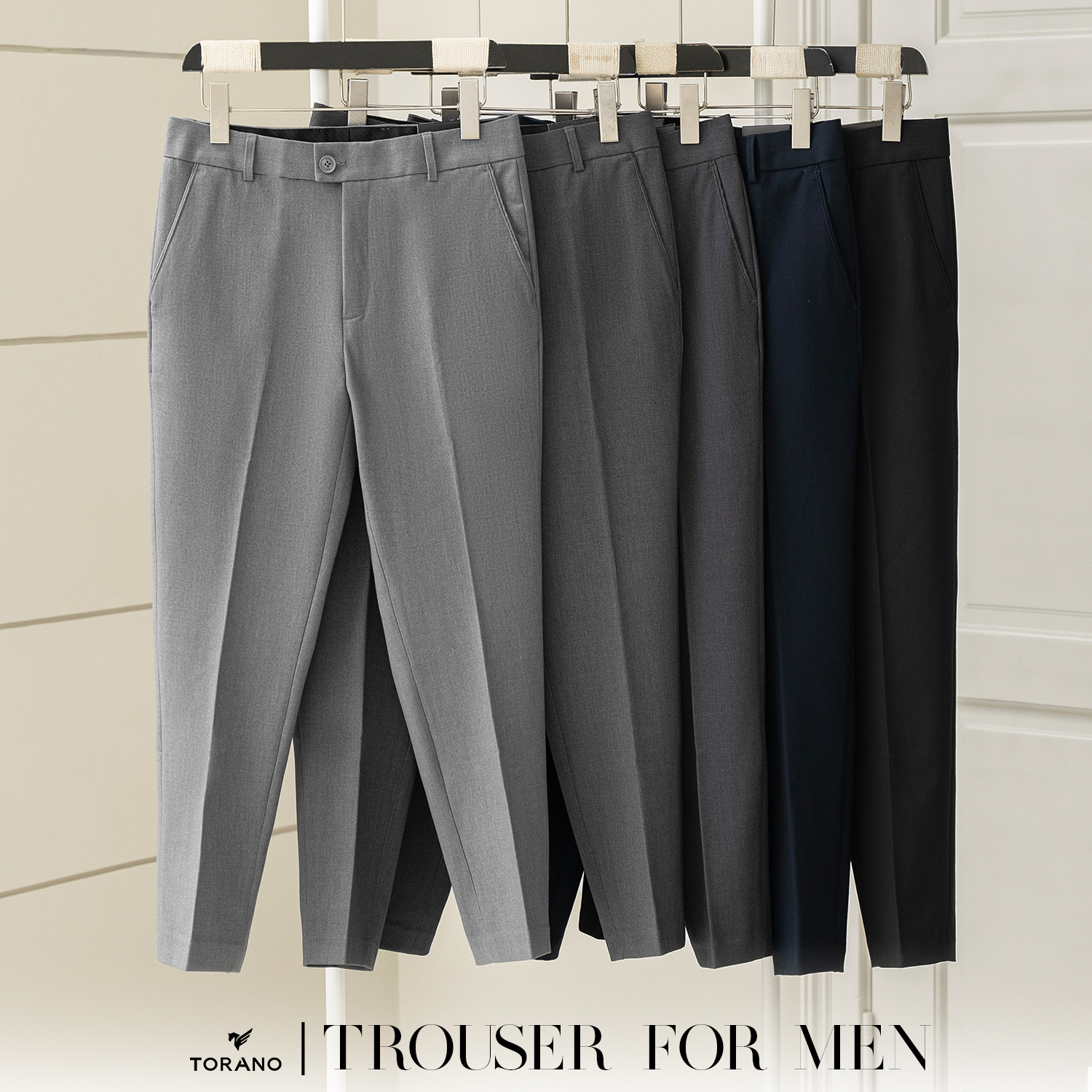 Mô tả Quần âu nam TORANO slim-fit cạp trơn chuẩn phom DABT900 - 6