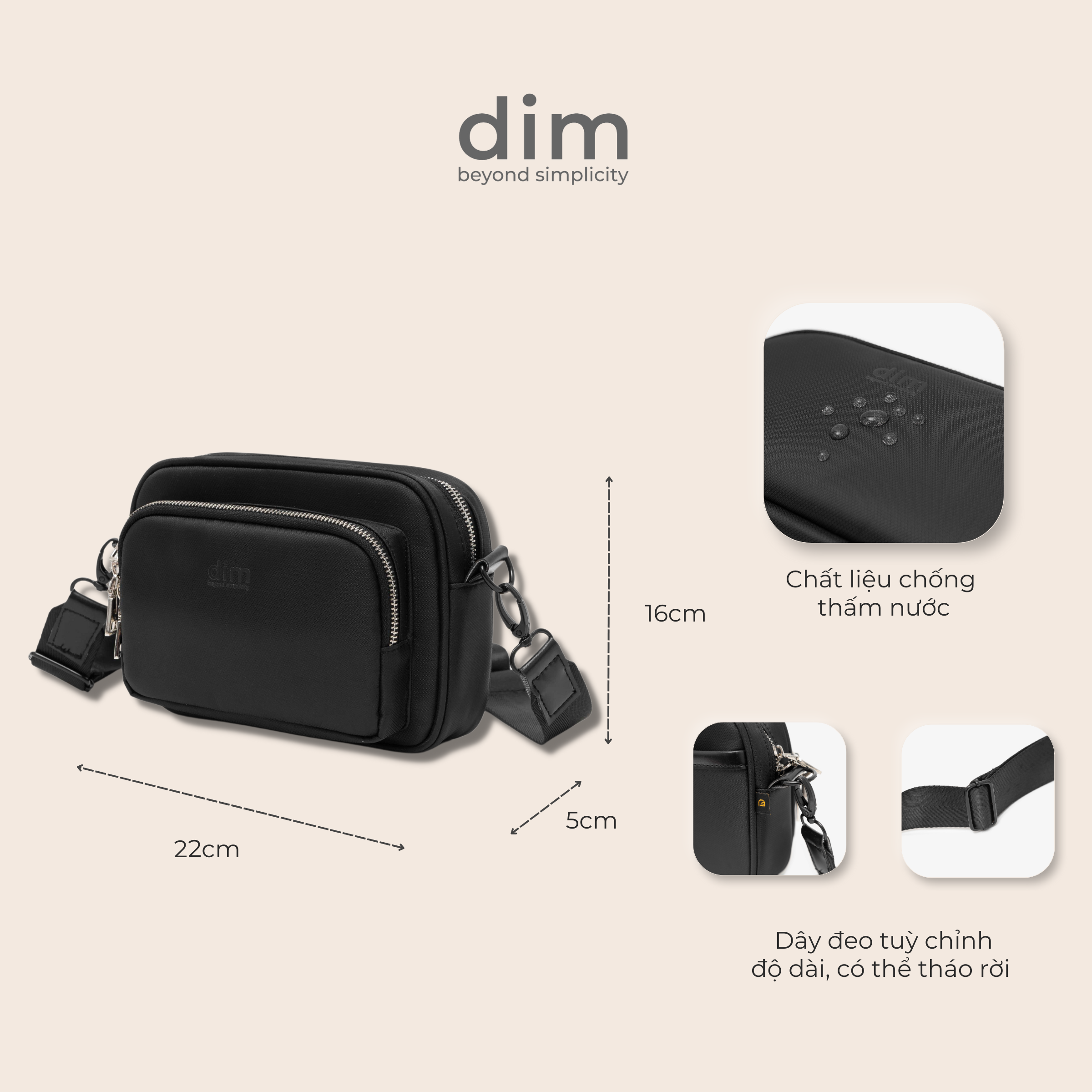 Mô tả Túi đeo chéo DIM Essential Bag - 3