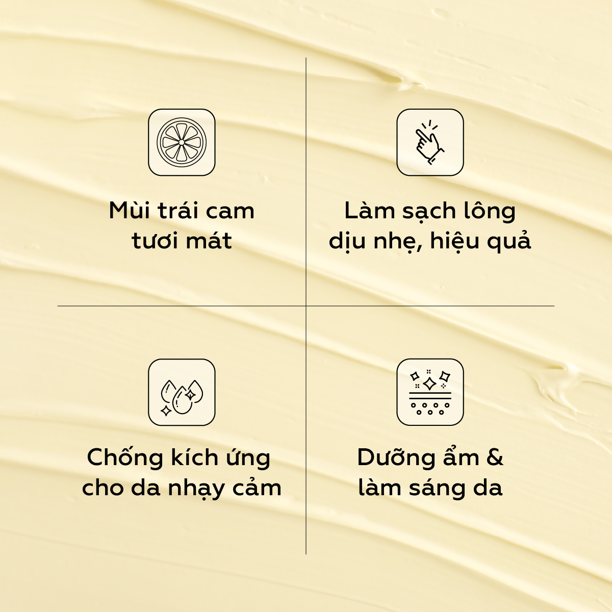 Thành phần kem tẩy lông UMIHA dịu nhẹ