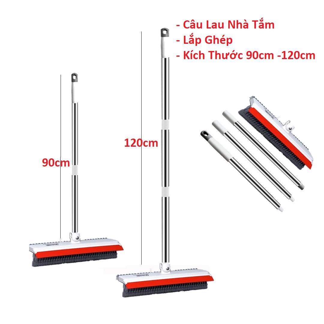 Mô tả Cây Lau Sàn Nhà Tắm Đa Năng 2 trong 1 Bộ chổi Cọ Sàn Toilet và Gạt Nước – OENON - 8