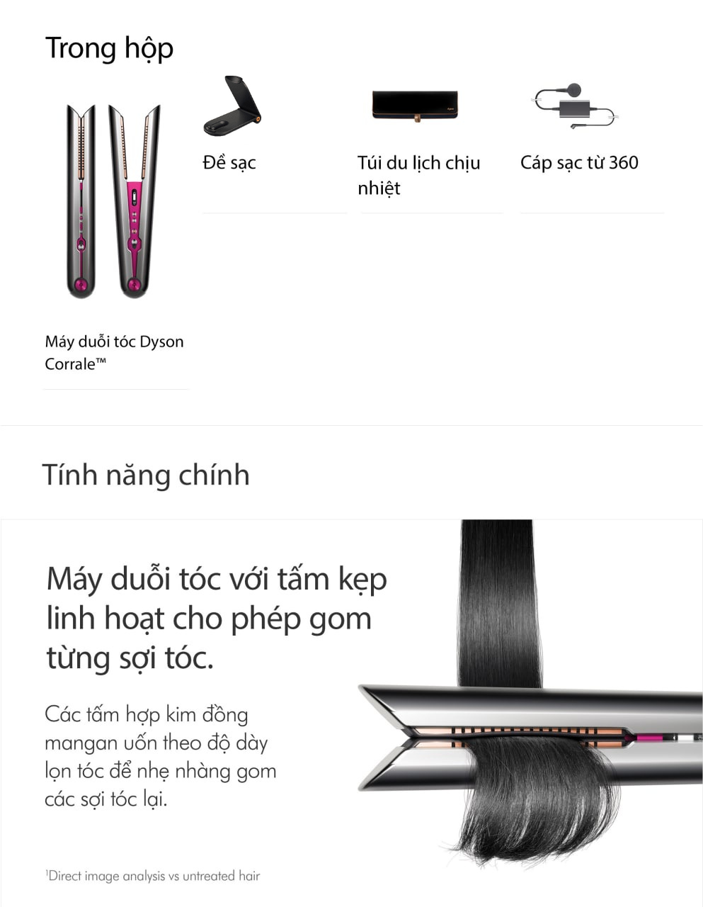 Mô tả Máy duỗi tóc Dyson Corrale ™ HS07 (Đen Xám Hồng) - 2