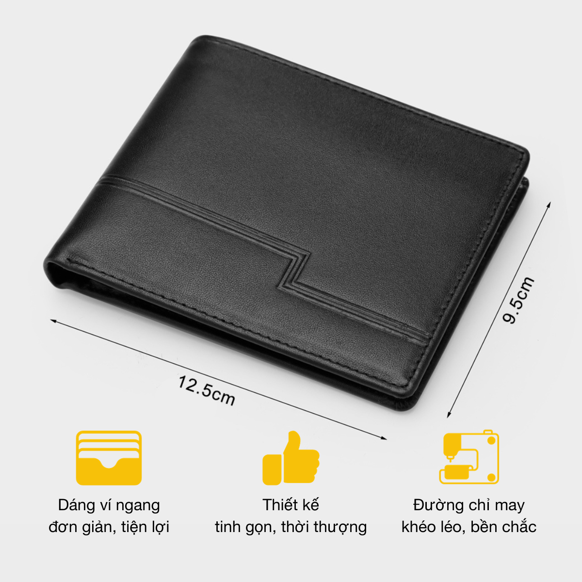 Ví Nam Da Bò 4U FA202 - Chất liệu da thật