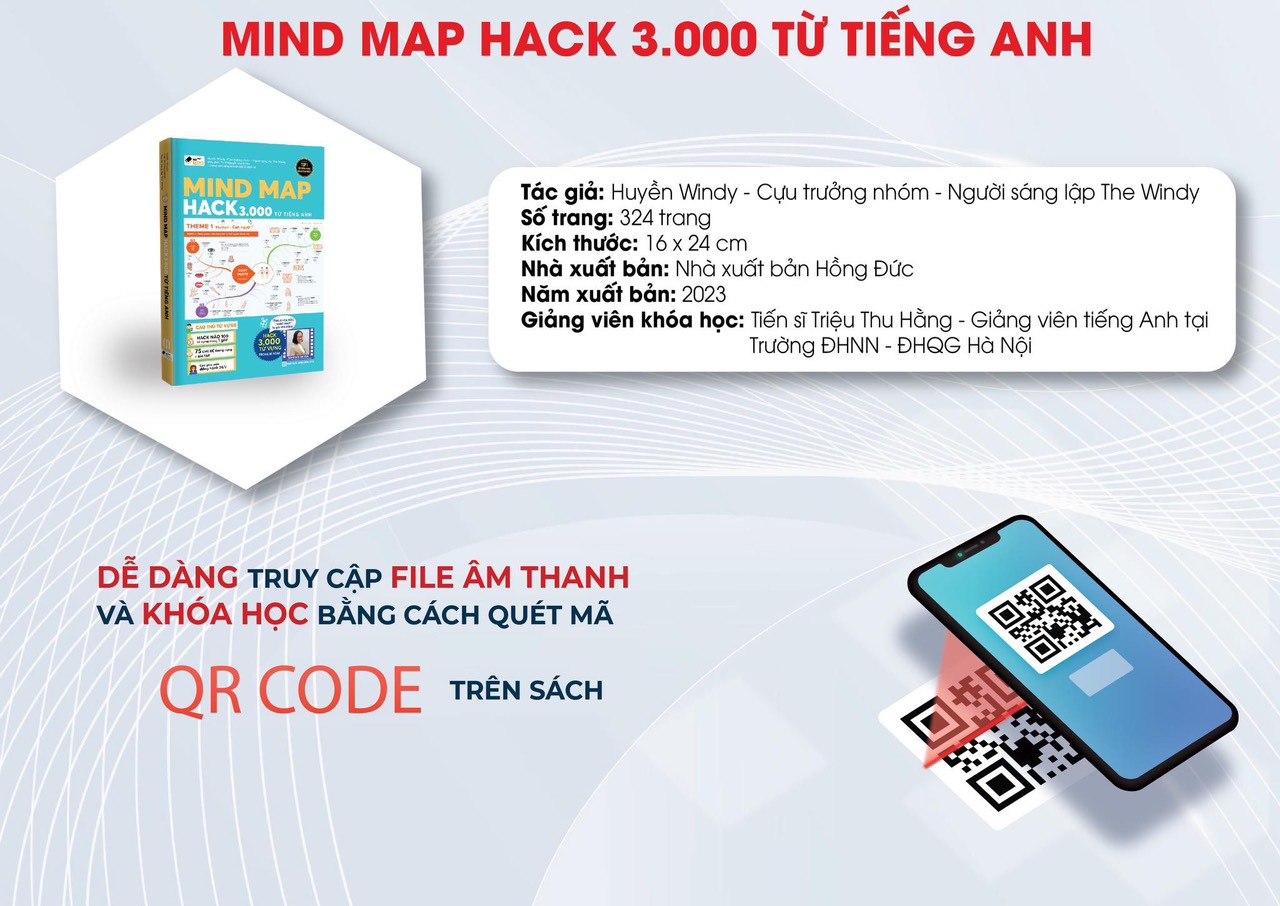 Mô tả Sách Mind map Hack 3000 Từ Tiếng Anh, Tiếng Anh Cho Người Mới Bắt Đầu Và 360 ĐT BQT(Kèm Khóa Học Online 980K) - 4