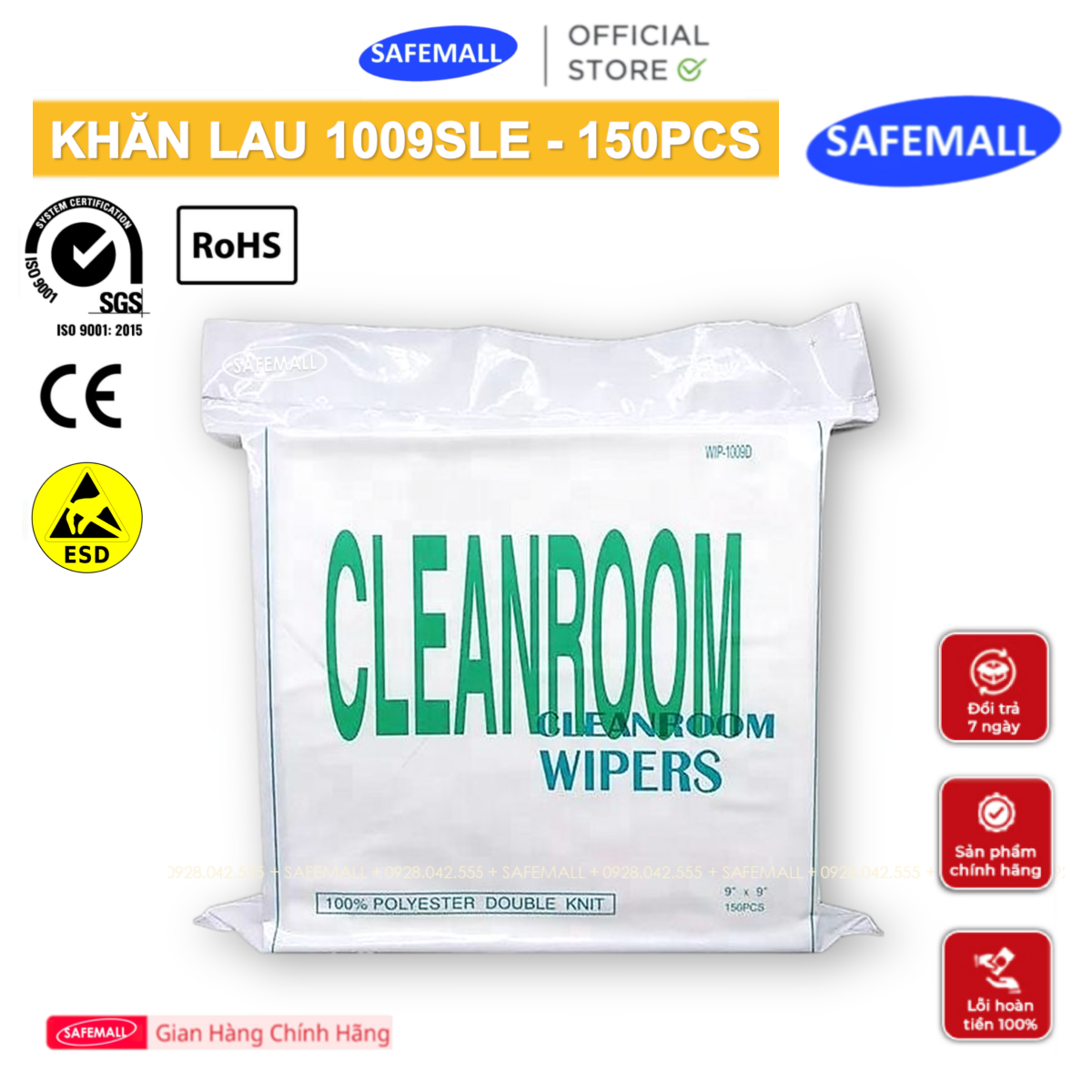 Khăn lau phòng sạch siêu mịn 8009-69LE, PL-3008, 1009-SLE Clean room ...