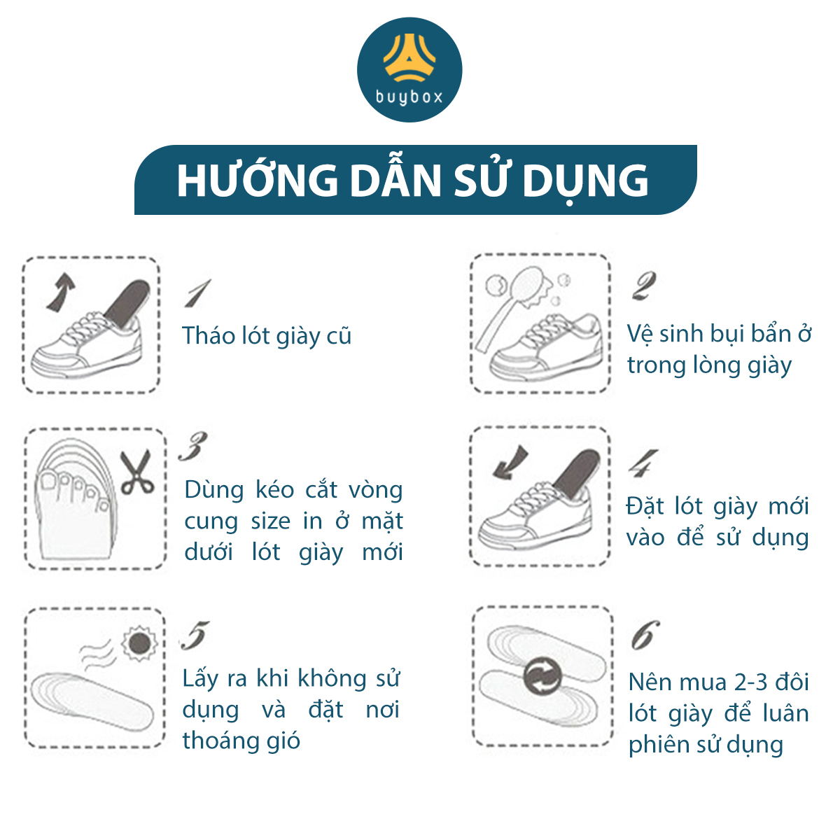 Mô tả Lót giày thể thao EVA biết thở và có gel chống thốn gót buybox BBPK26 - 10