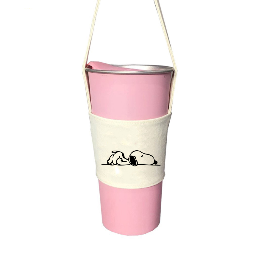 Mô tả Túi treo ly cốc (cup holder) Ginko Canvas in hình Snoopy Cute ( nhiều size) - 8