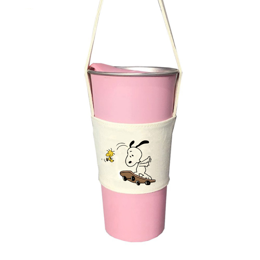 Mô tả Túi treo ly cốc (cup holder) Ginko Canvas in hình Snoopy Cute ( nhiều size) - 9