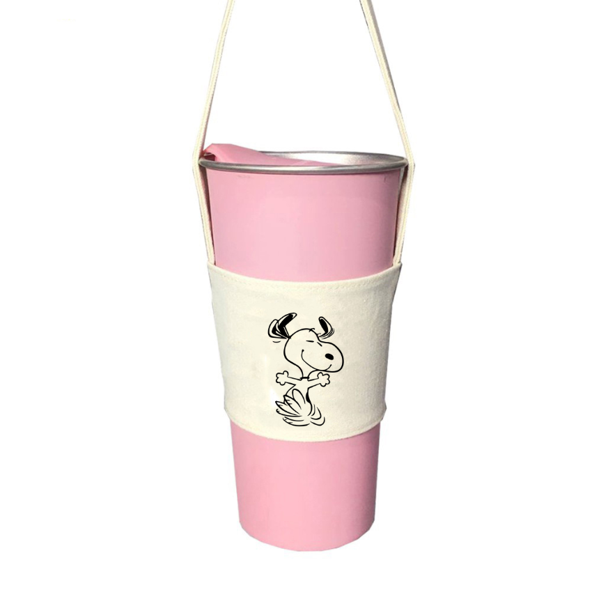 Mô tả Túi treo ly cốc (cup holder) Ginko Canvas in hình Snoopy Cute ( nhiều size) - 11