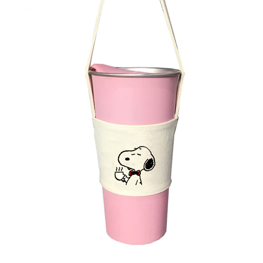 Mô tả Túi treo ly cốc (cup holder) Ginko Canvas in hình Snoopy Cute ( nhiều size) - 12