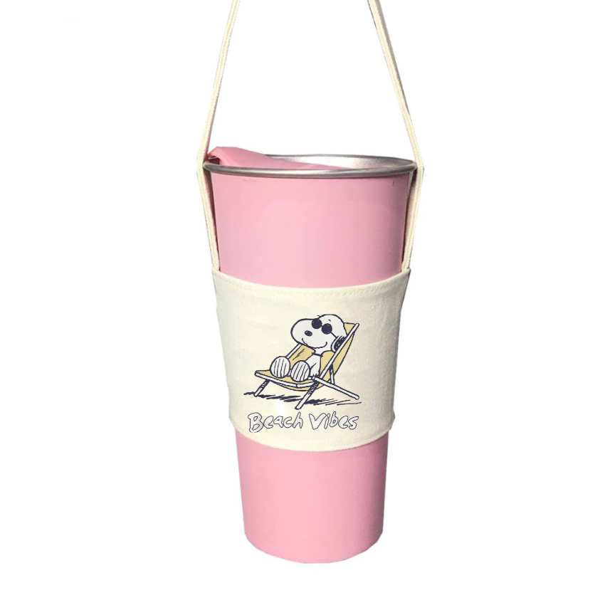 Túi vải đựng bình nước Snoopy