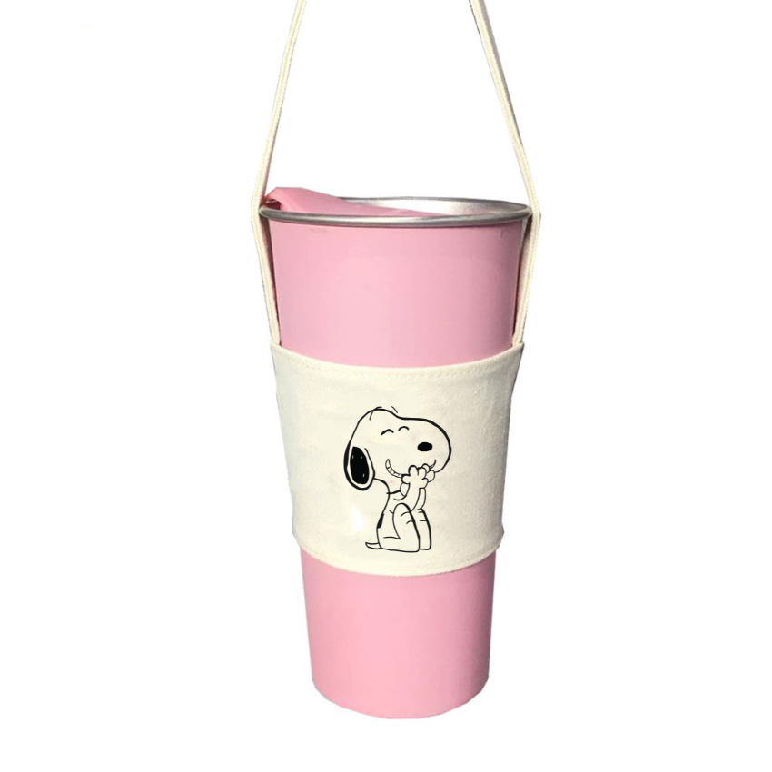 Mô tả Túi treo ly cốc (cup holder) Ginko Canvas in hình Snoopy Cute ( nhiều size) - 7