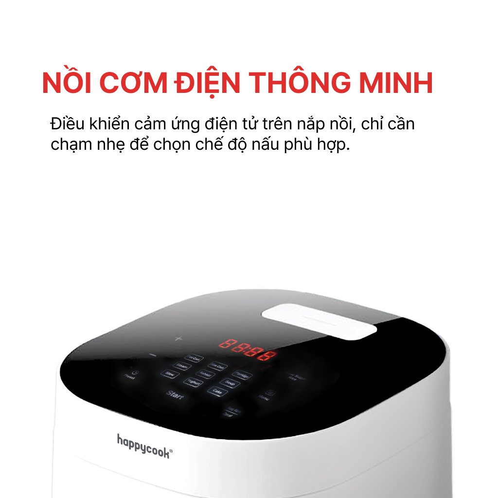 Mô tả Nồi cơm điện tử 1.2L HAPPYCOOK, HDC-WNB120W - 3