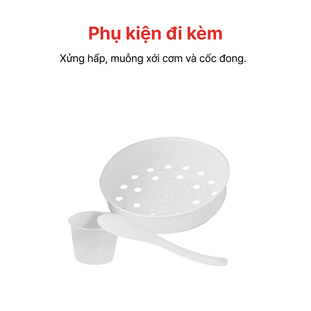 Mô tả Nồi cơm điện tử 1.2L HAPPYCOOK, HDC-WNB120W - 5