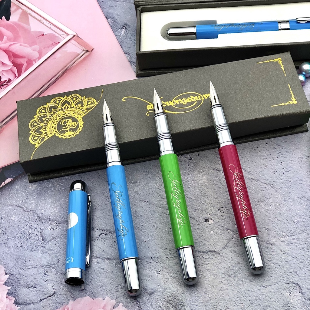 Mô tả Bút mài thầy ánh SH040 luyện chữ đẹp cho học sinh đi thi, ống bơm mực dạng xoáy tiện lợi  - Nhà Sách Tâm An - 2