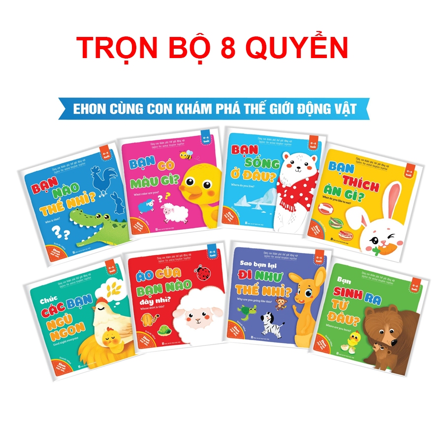 Mô tả Sách - Bộ Ehon Cùng con khám phá thế giới động vật - song ngữ Việt Anh - 1