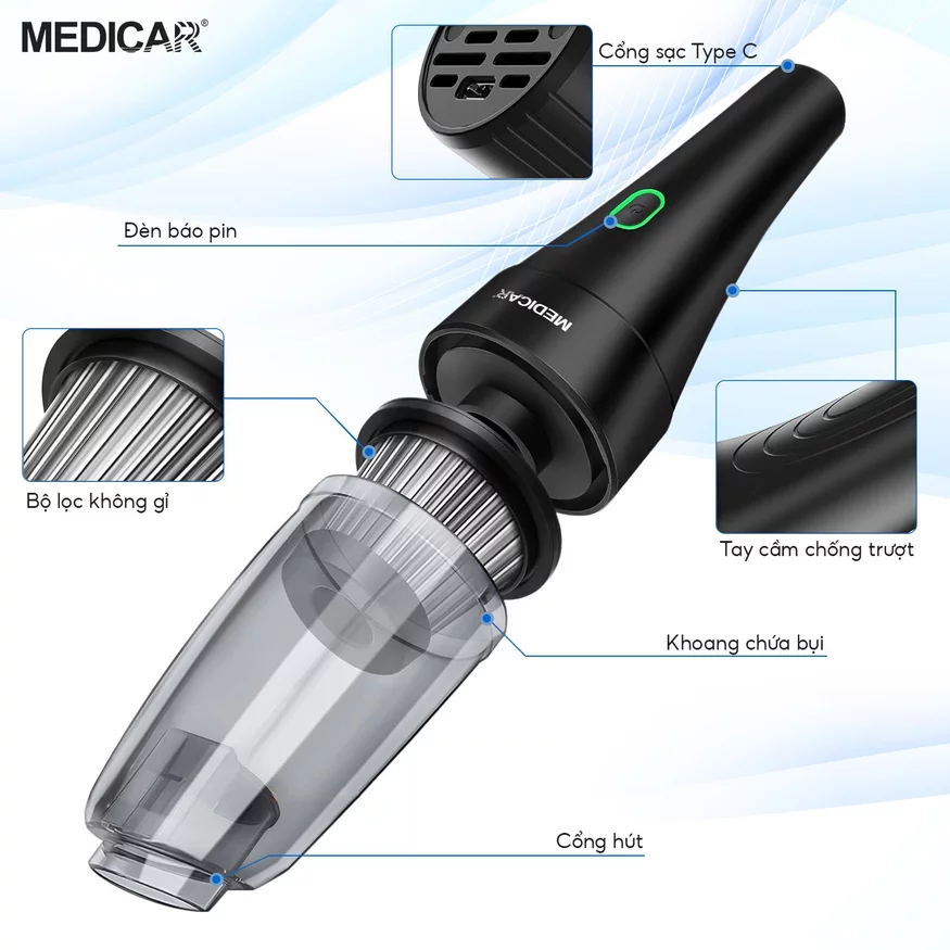 Hướng dẫn sử dụng máy hút bụi Medicar