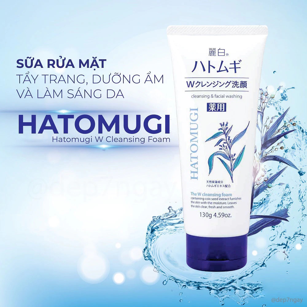 Mô tả Sữa Rửa Mặt Hatomugi Acne Care & Facial Washing The Medicated Facial Foam (130g) - 1