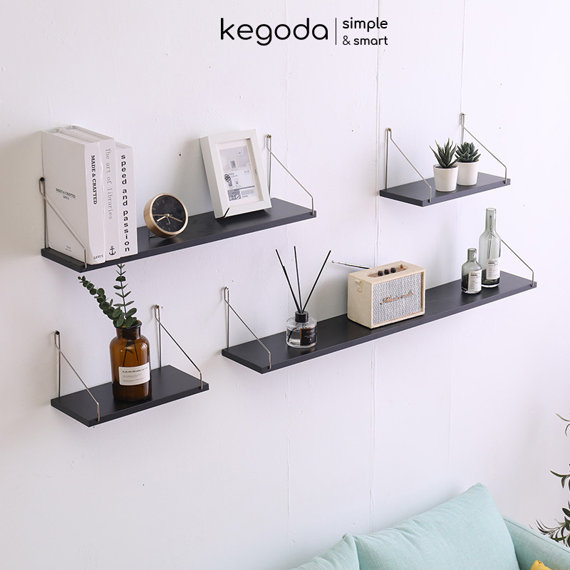 Mô tả Kệ Gỗ Treo Tường Không Khoan Nhiều Màu, Dùng Decor Trang Trí KEGODA KT55 - 3