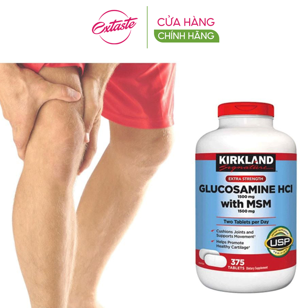 Mô tả Glucosamine hcl with msm Kirkland Signature giảm đau nhức xương khớp hộp 375 viên extaste - 5