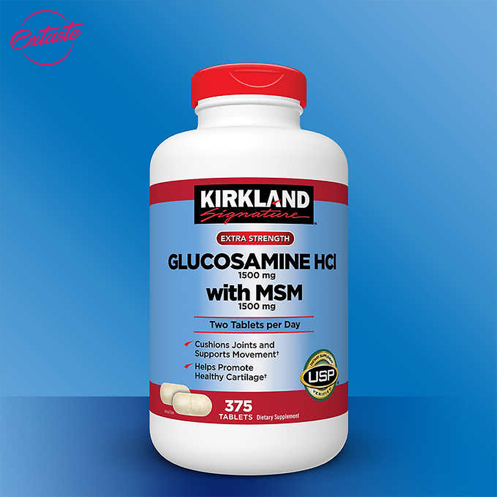 Mô tả Glucosamine hcl with msm Kirkland Signature giảm đau nhức xương khớp hộp 375 viên extaste - 3
