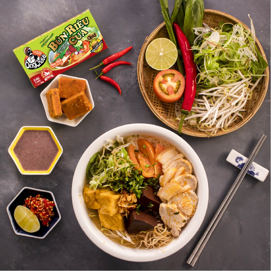 Viên Gia Vị Bún Riêu Cua Ông Chà Và Gold 126g (Crab Chowder Rice Noodle ...