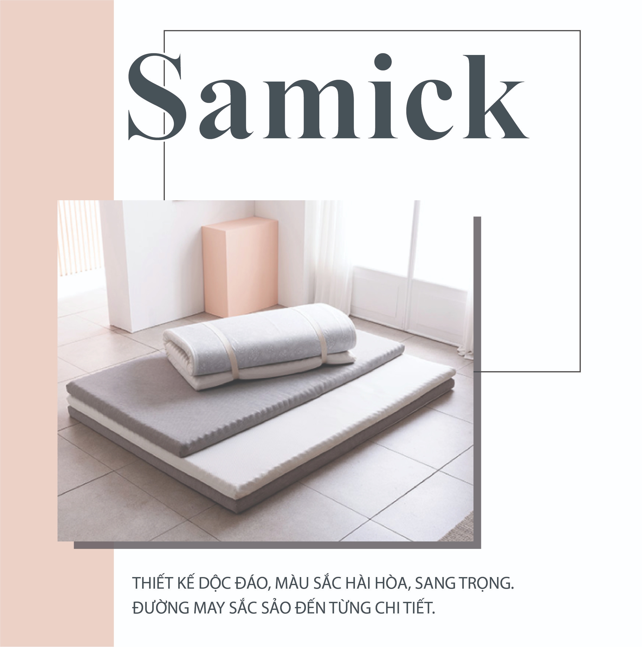 Mô tả Nệm gấp 3 cao cấp SAMICK HEALING Hàn Quốc - Nệm ngủ trải sàn 30D - 2