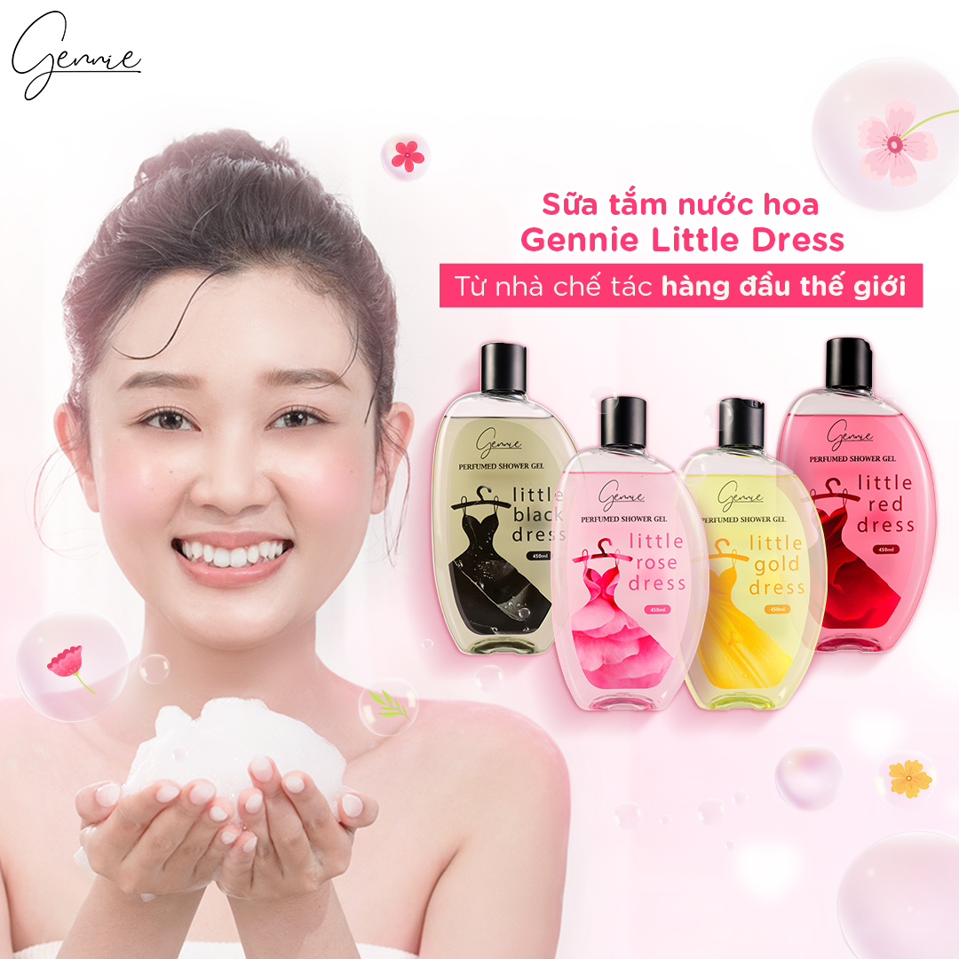 Mô tả Sữa tắm nước hoa Nữ Gennie Little Dress 450ml lưu hương lên đến 4H - 1