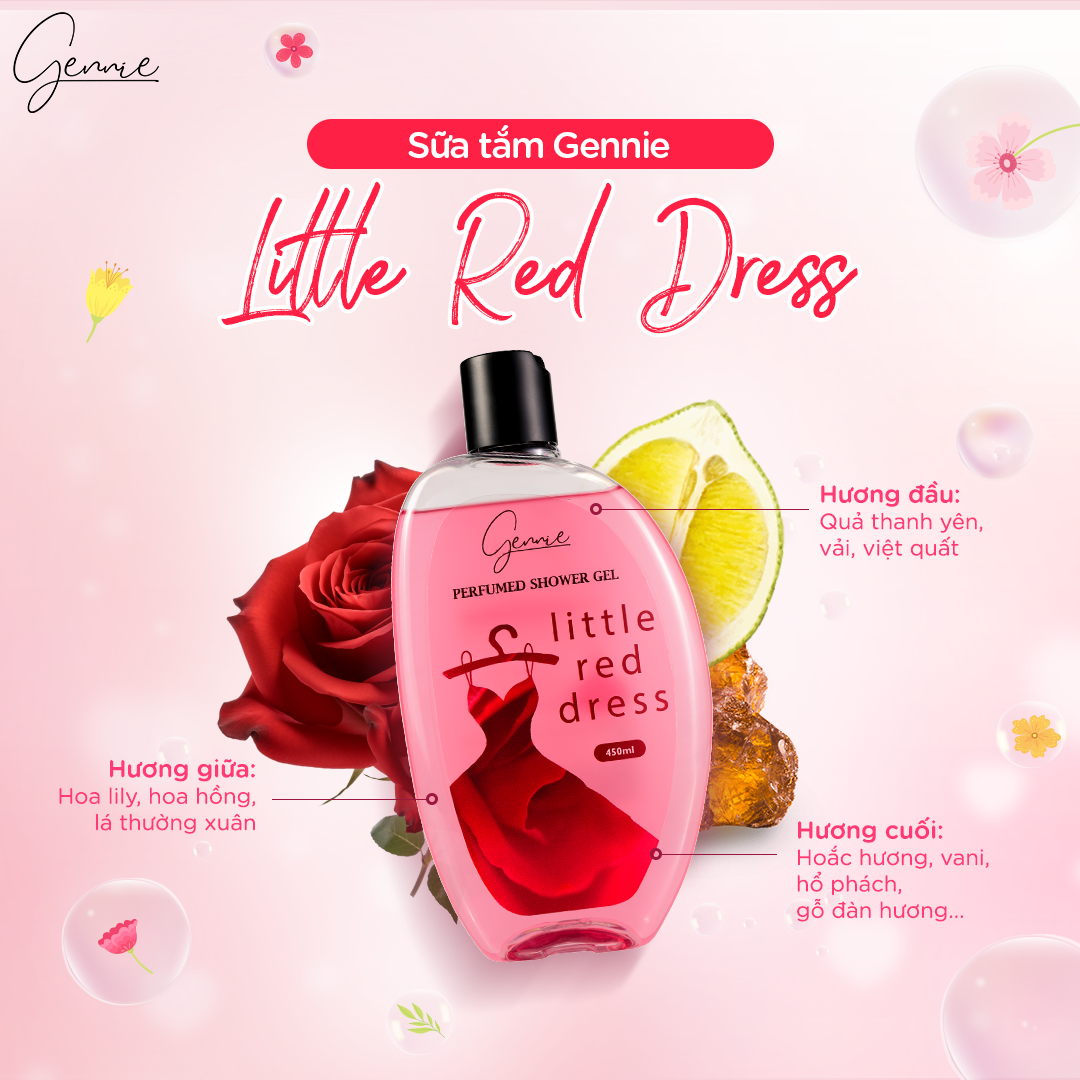 Mô tả Sữa tắm nước hoa Nữ Gennie Little Dress 450ml lưu hương lên đến 4H - 4