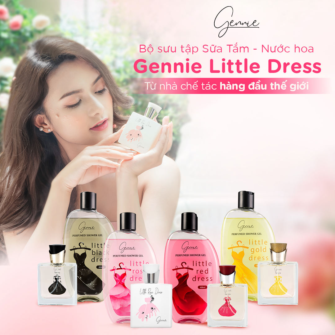 Bộ đôi Nước hoa và Sữa tắm nước hoa Nữ Gennie Little Dress