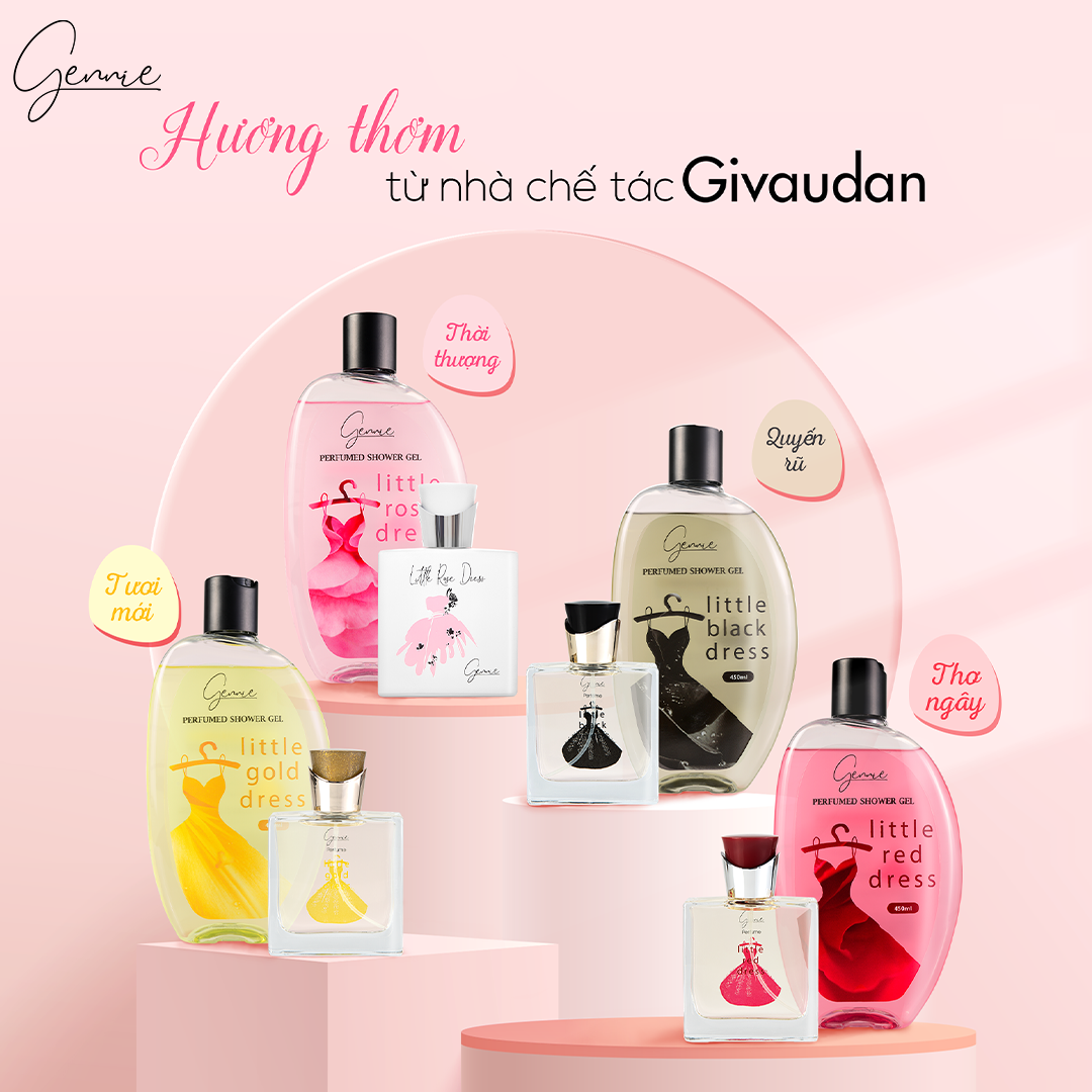 Mô tả Bộ đôi Nước hoa và Sữa tắm nước hoa Nữ Gennie Little Dress 50ml + 450ml - 2