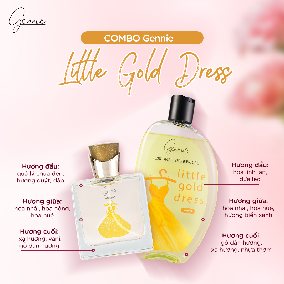 Gennie Little Gold Dress (Vàng) - Năng động