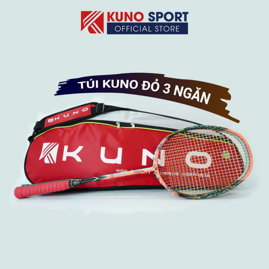 Mô tả Túi Đựng Vợt Cầu Lông Tennis KUNO Loại 3 Ngăn Cao Cấp Chống Nước Siêu Bền - 1