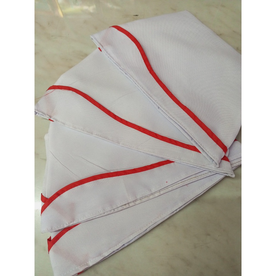 Mô tả Mũ ca lô màu trắng viền đỏ chất vải kaki in hình búp măng non đội viên - Nhà Sách Tâm An - 2