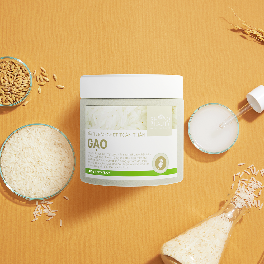 Mô tả Tẩy tế bào chết body - Cám Gạo làm sáng da, dưỡng ẩm, ngăn ngừa lão hóa SHSO Beauty 200g - NPC PHAR - 1