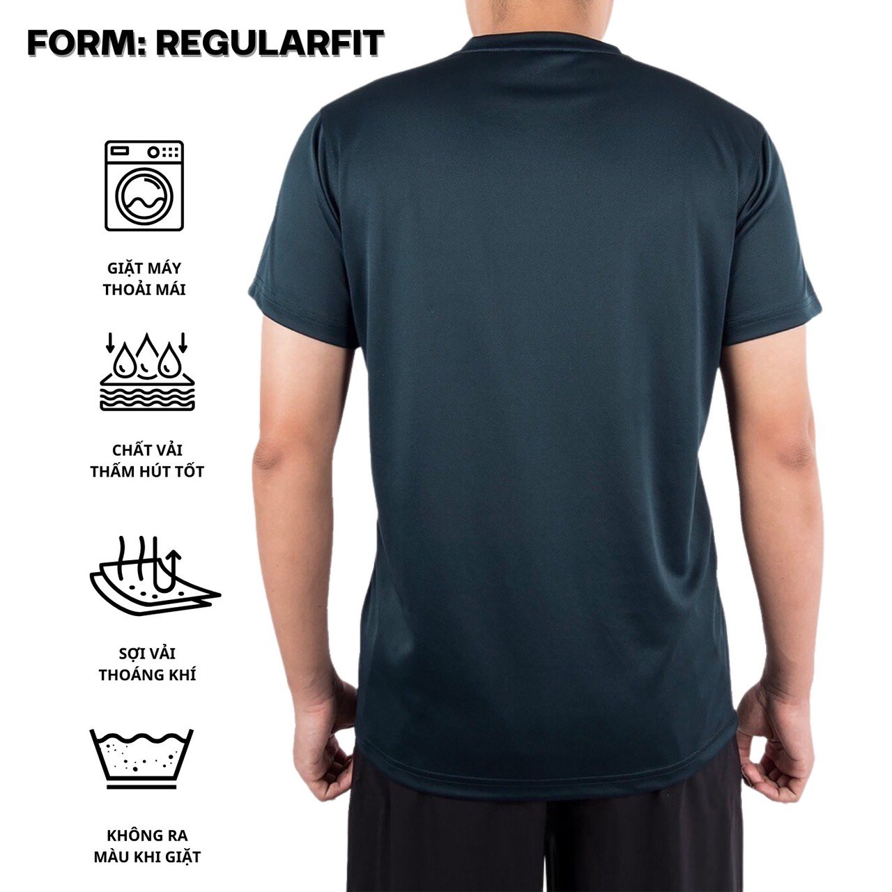 Mô tả Áo thun nam Gấu 194 vải thun mè co dãn 4 chiều, phong cách thể thao - gym - bóng đá, from slim fit - MÈ TRƠN - 2