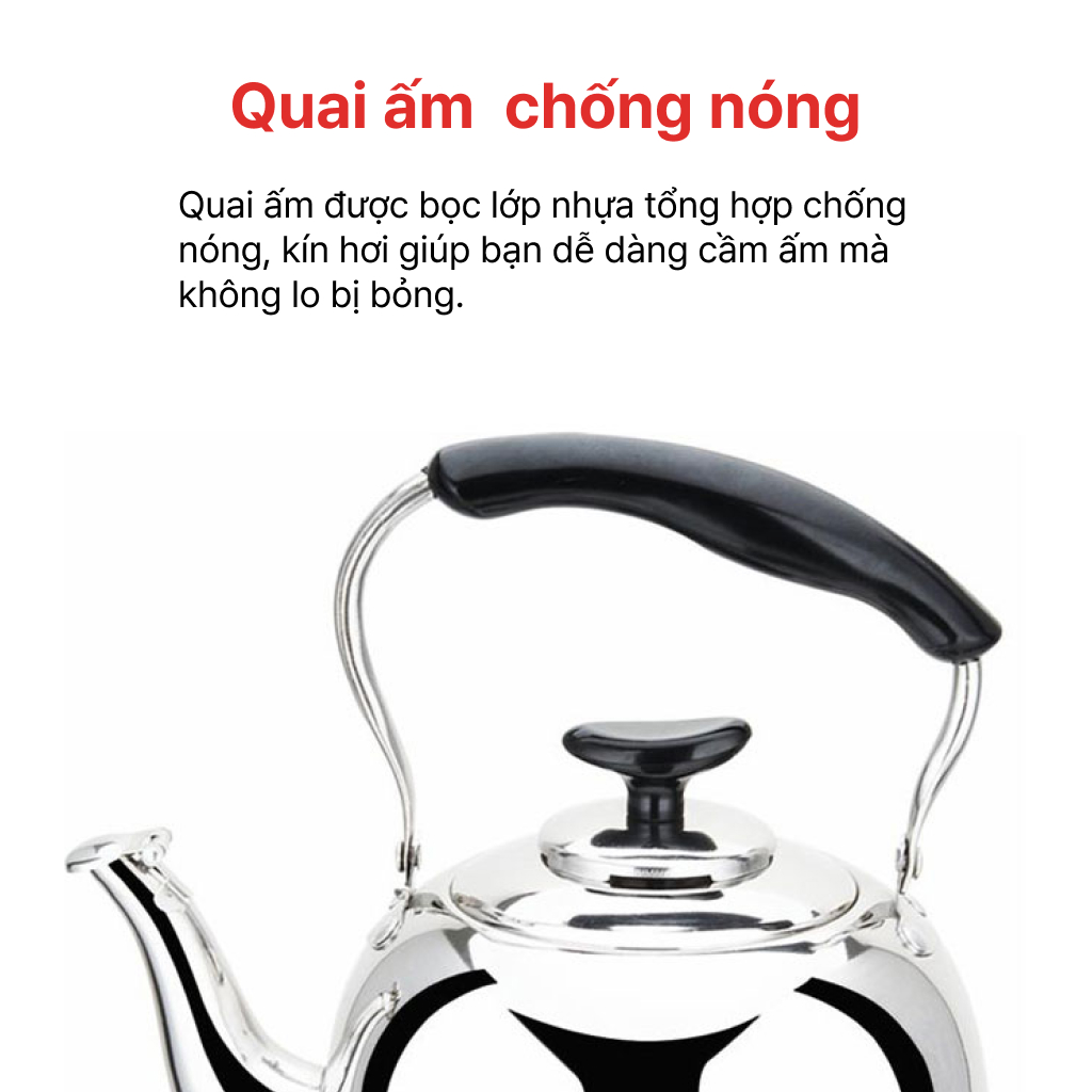 Mô tả Ấm đun nước inox 3L, 5L, HAPPYCOOK - 4