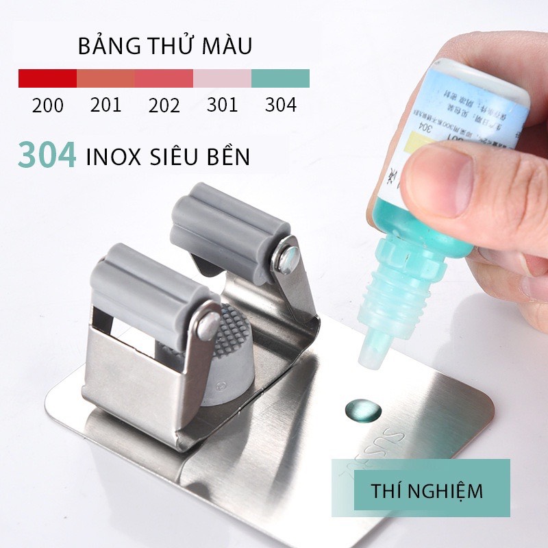 Mô tả Móc Treo Cây Lau Nhà INOX 304 Dán Tường Gạch Men- OENON - 6