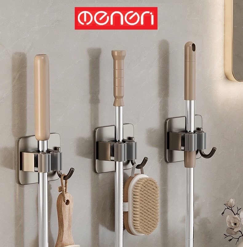 Mô tả Móc Treo Cây Lau Nhà INOX 304 Dán Tường Gạch Men- OENON - 4