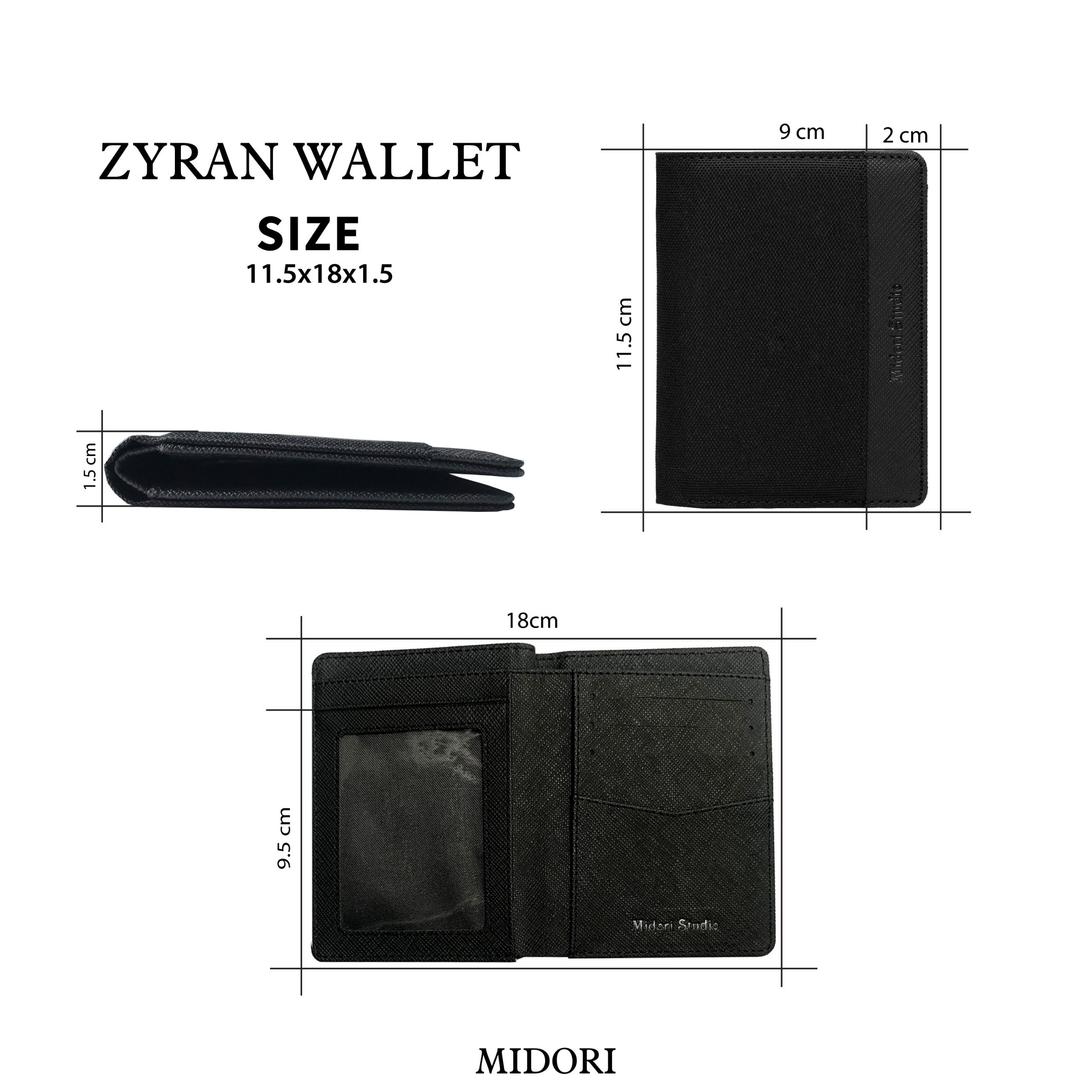 Mô tả Ví Vải Đứng ZYRAN Nam Nữ Polyester Phôi Da Siêu Bền Đẹp Chống Nước local brand Midori M Studio - 3