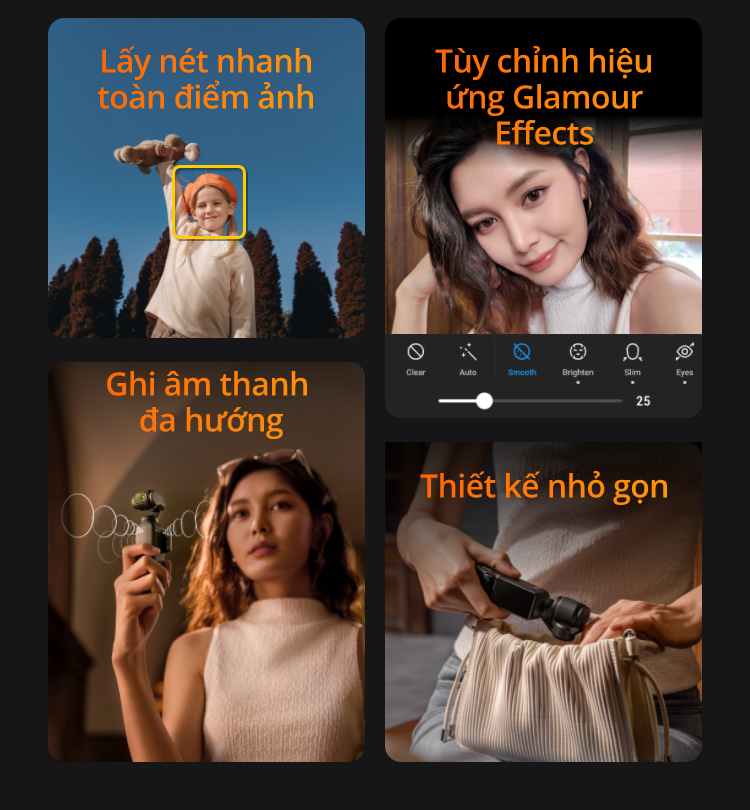 Mô tả Camera DJI Pocket 3 cầm tay bỏ túi nhỏ gọn, quay video vlog sắc nét 4K 120fps (DJI OP 3) - 2