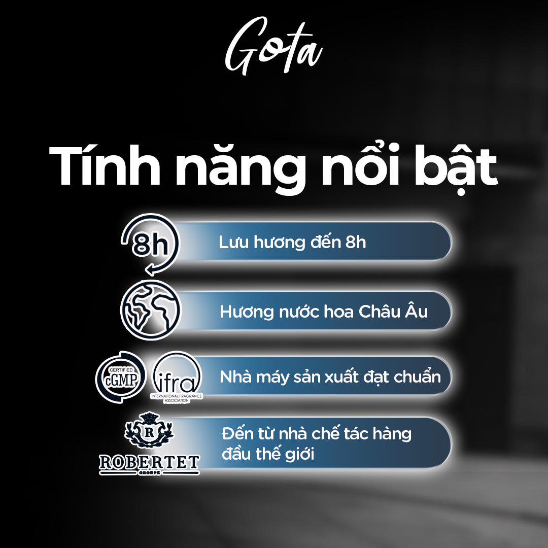 Mô tả Nước Hoa Nam Gota hương thơm mạnh mẽ, nam tính chính hãng 50ml - 6