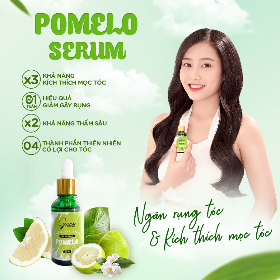 Mô tả Serum Bưởi Gennie Natural Care ngăn rụng & kích thích mọc tóc 30ml [DATE T1/26] - 1